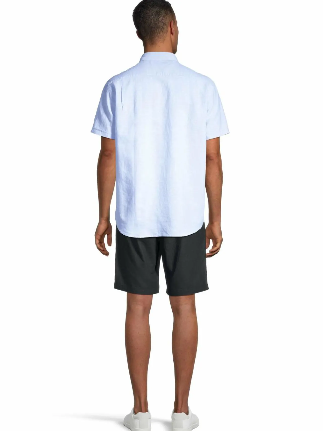 Housut<CONSTRUE Taustin-puuvilla-pellavashortsit BLACK