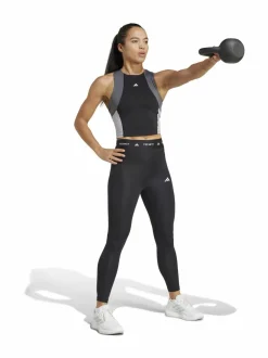 Paidat, Hupparit & Colleget<adidas Performance Techfit Colorblock Crop -treenitoppi IK7916 BLACK