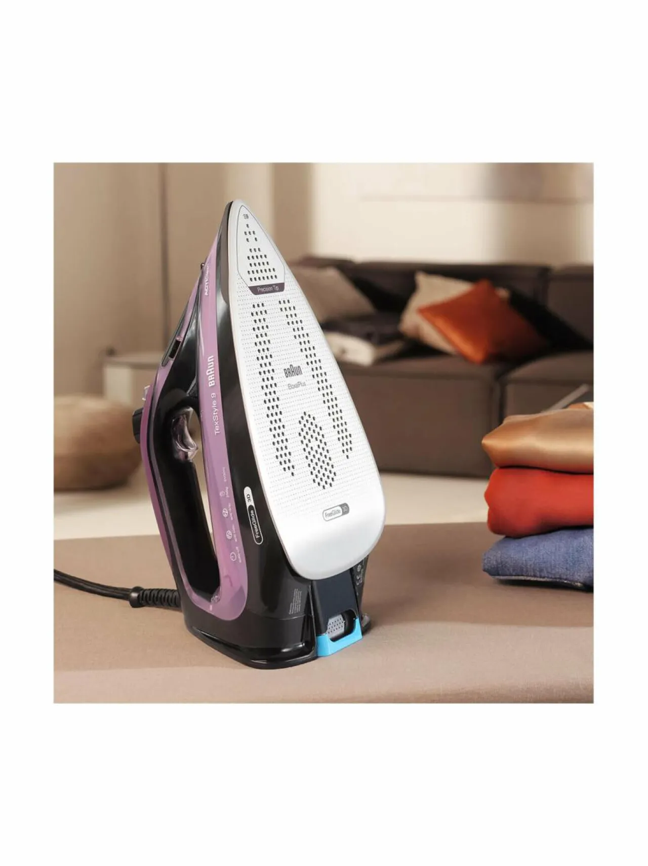 Pyykkihuolto<Braun TexStyle 9 -höyrysilitysrauta VIOLET, BLACK