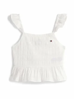 Paidat<Tommy Hilfiger Textured Cotton -paita YBR WHITE