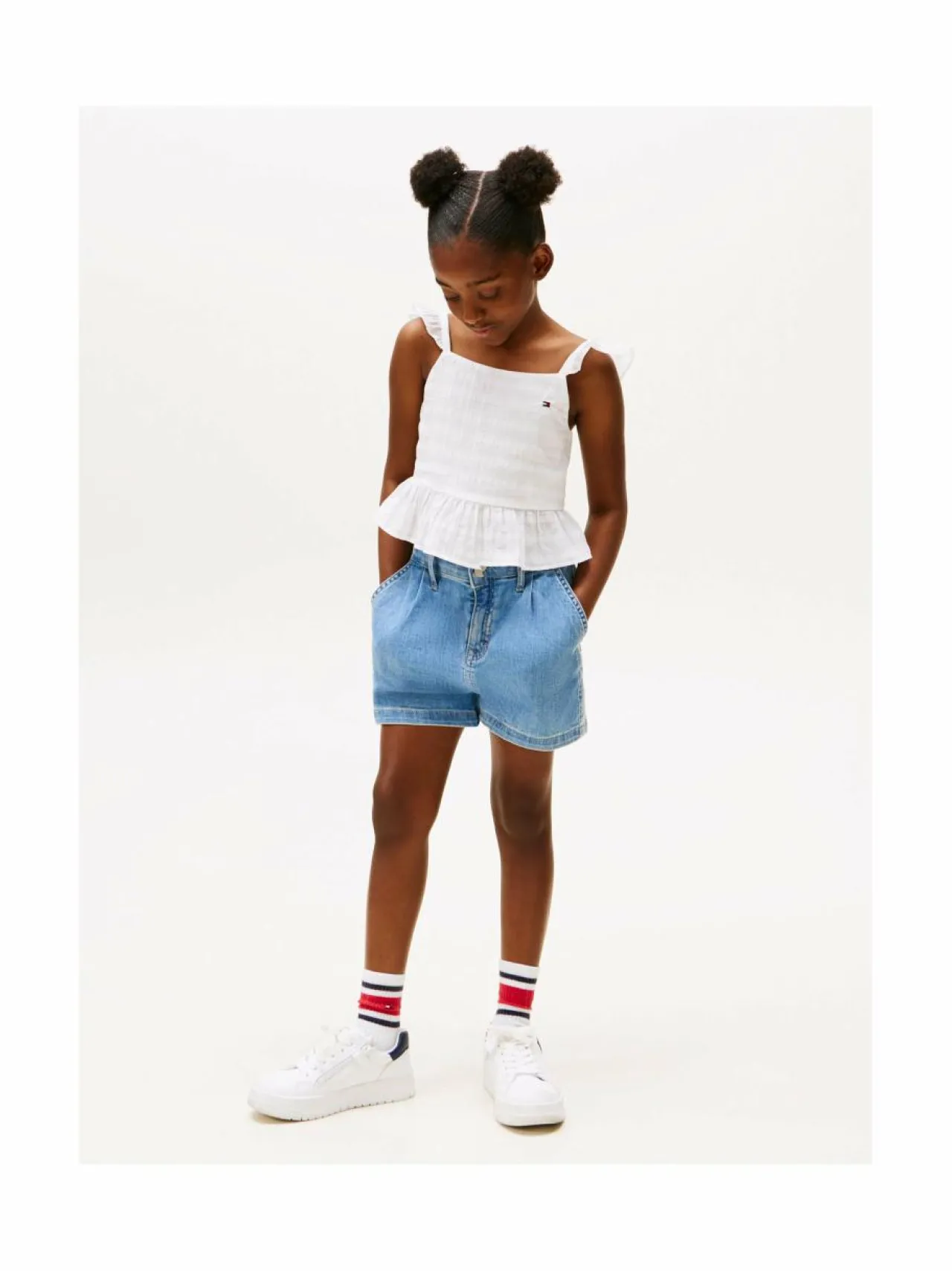 Paidat<Tommy Hilfiger Textured Cotton -paita YBR WHITE