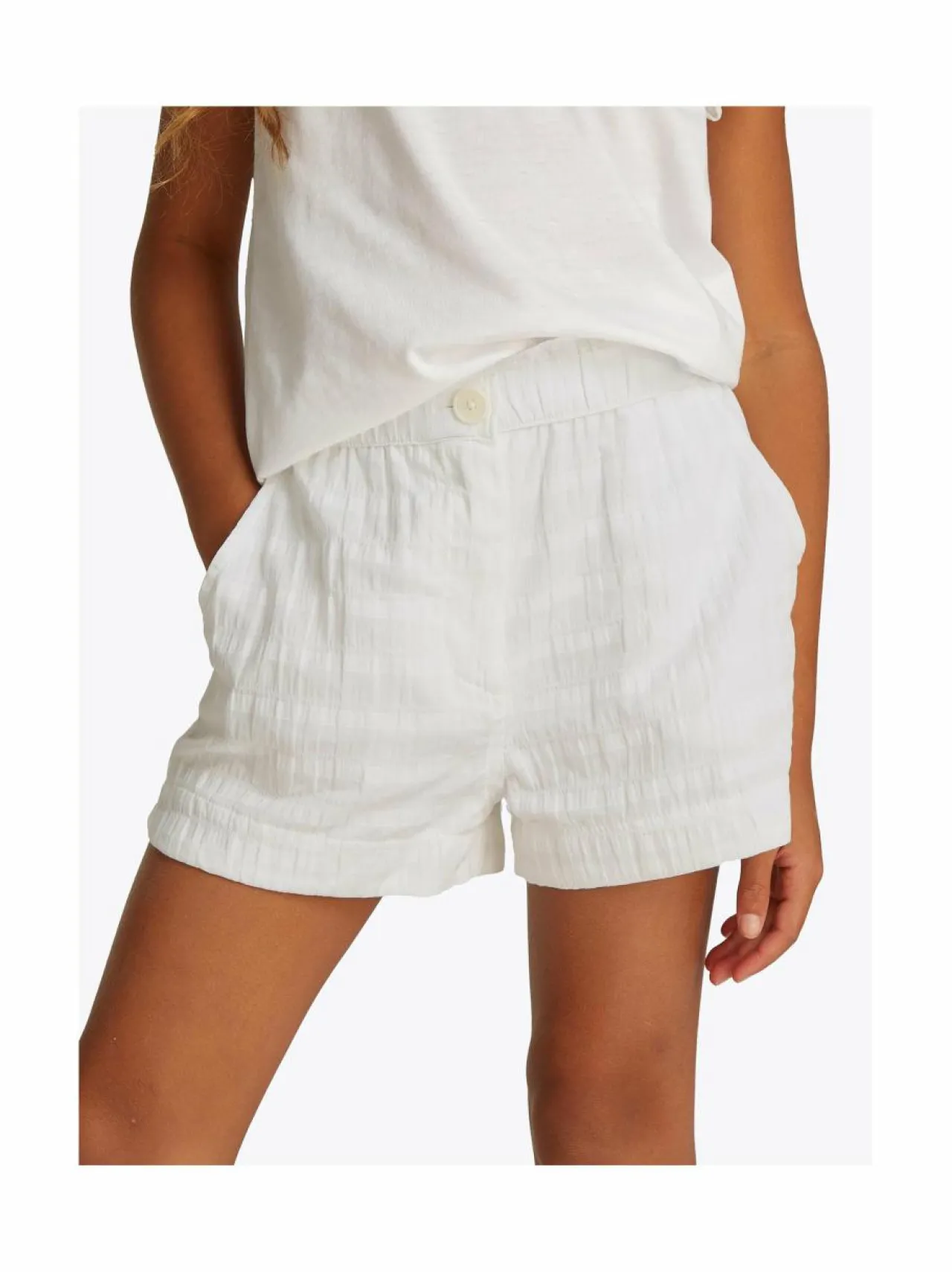 Shortsit<Tommy Hilfiger Textured Cotton -shortsit YBR WHITE