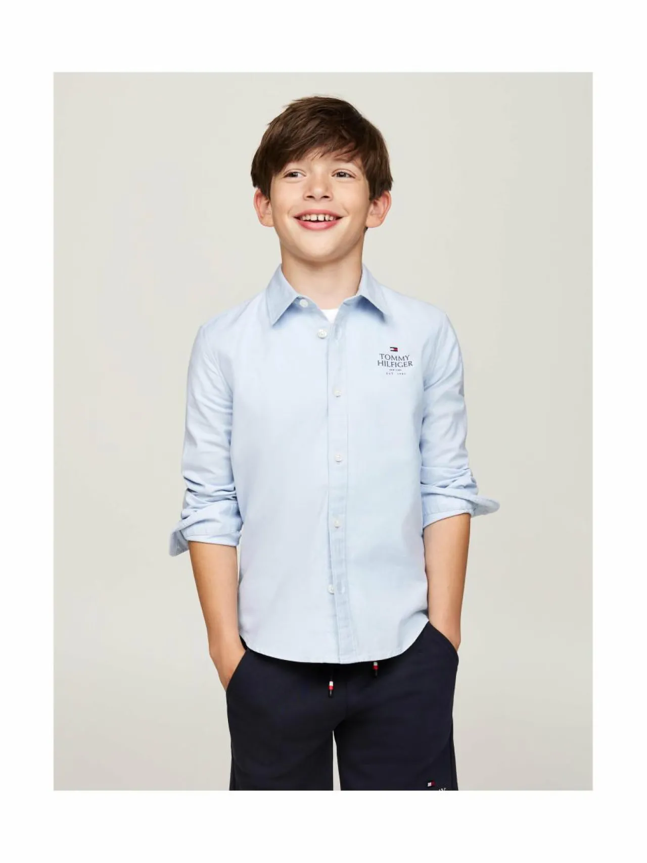 Paidat|Paidat<Tommy Hilfiger TH Logo Regular Fit Oxford -kauluspaita C1O BREEZY BLUE