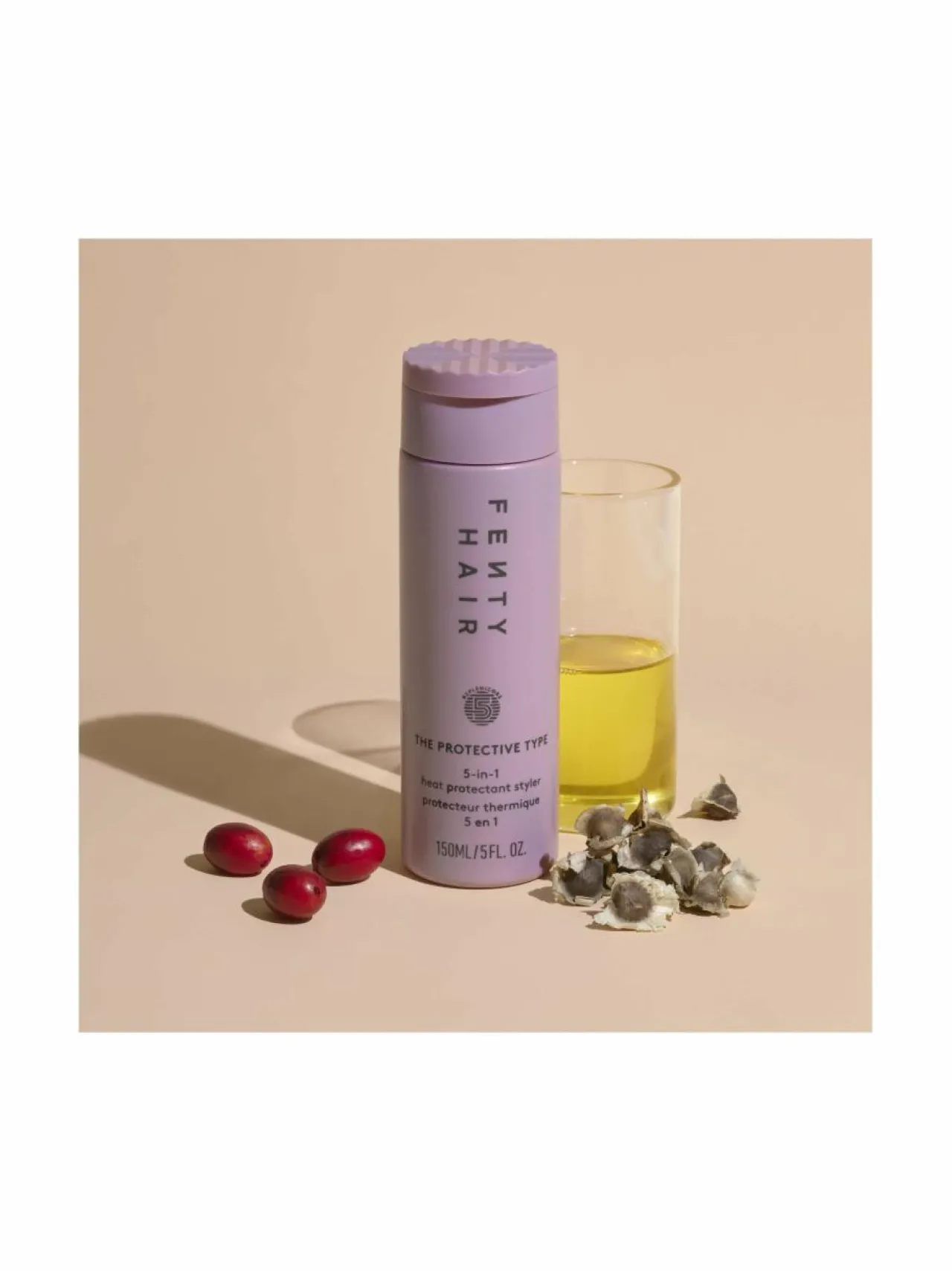 Muotoilu & Viimeistely<Fenty Hair The Protective Type 5-in-1 Heat Protectant Styling Cream -hiusvoide 150 ml