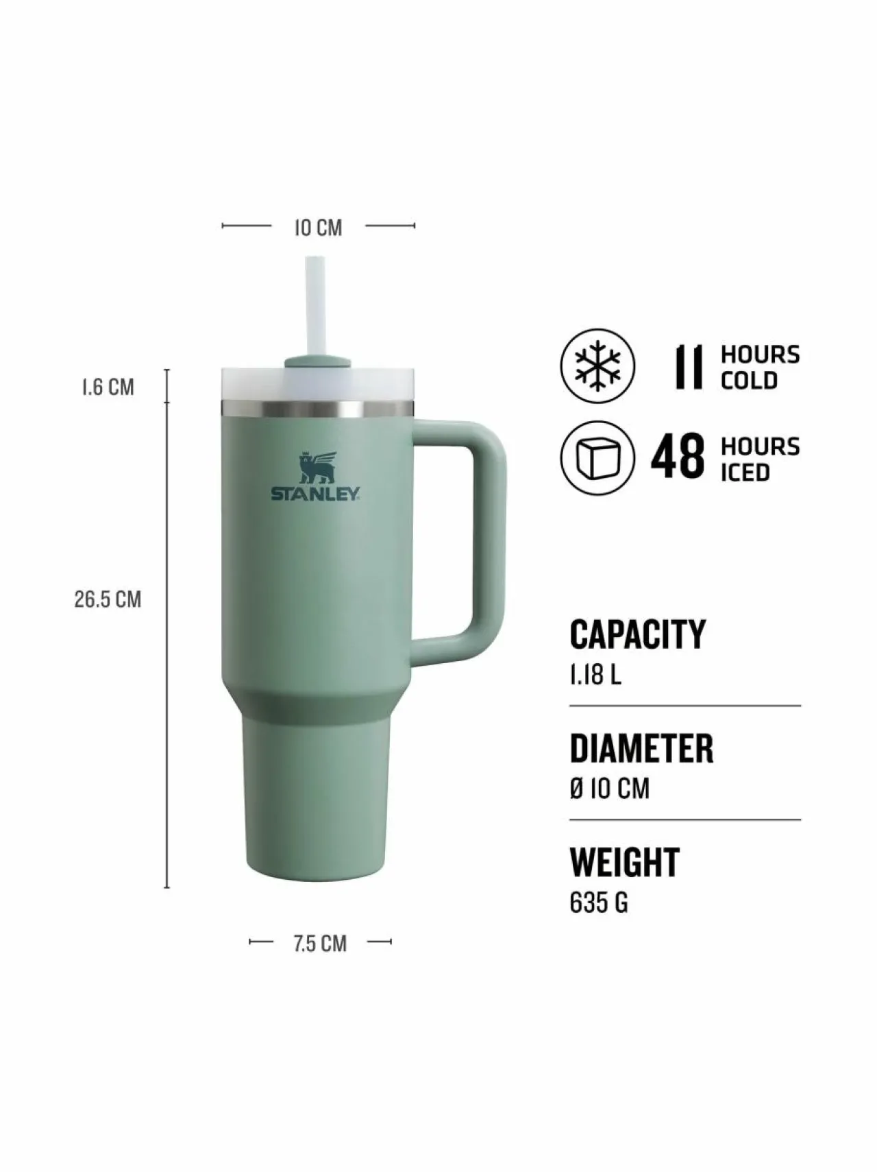 Stanley The Quencher H2.O FlowState™ Tumbler -termosmuki 1.18 l^ Tee, Kahvi & Vesi