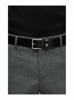Vyöt<BOSS Ther Flag -nahkavyö 001 BLACK
