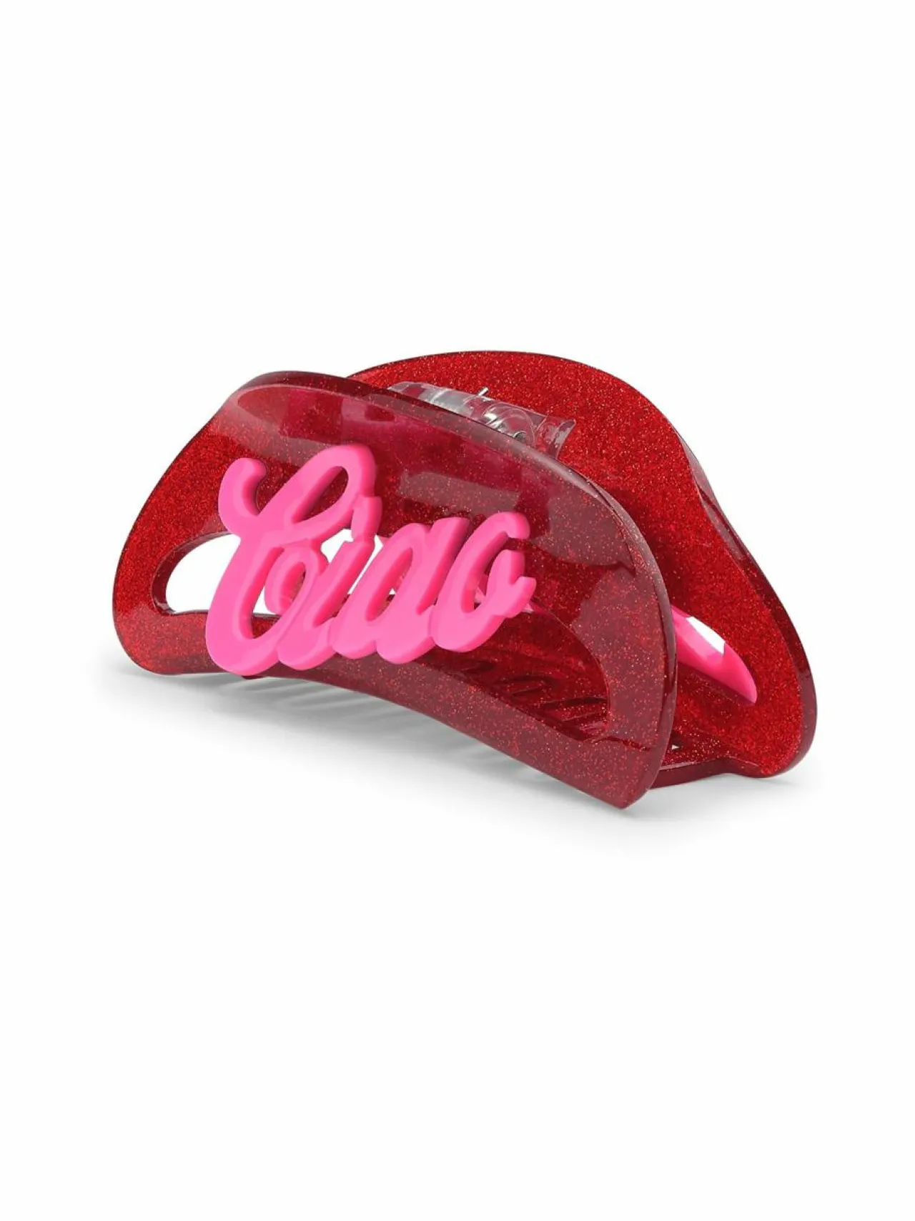 Hiustarvikkeet<Sui Ava Theresa Text Big -hiusklipsi CIAO BELLA/RED GLITTER