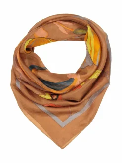 Huivit & Kaulaliinat<A+more Timjami-silkkihuivi BROWN COMB. 1