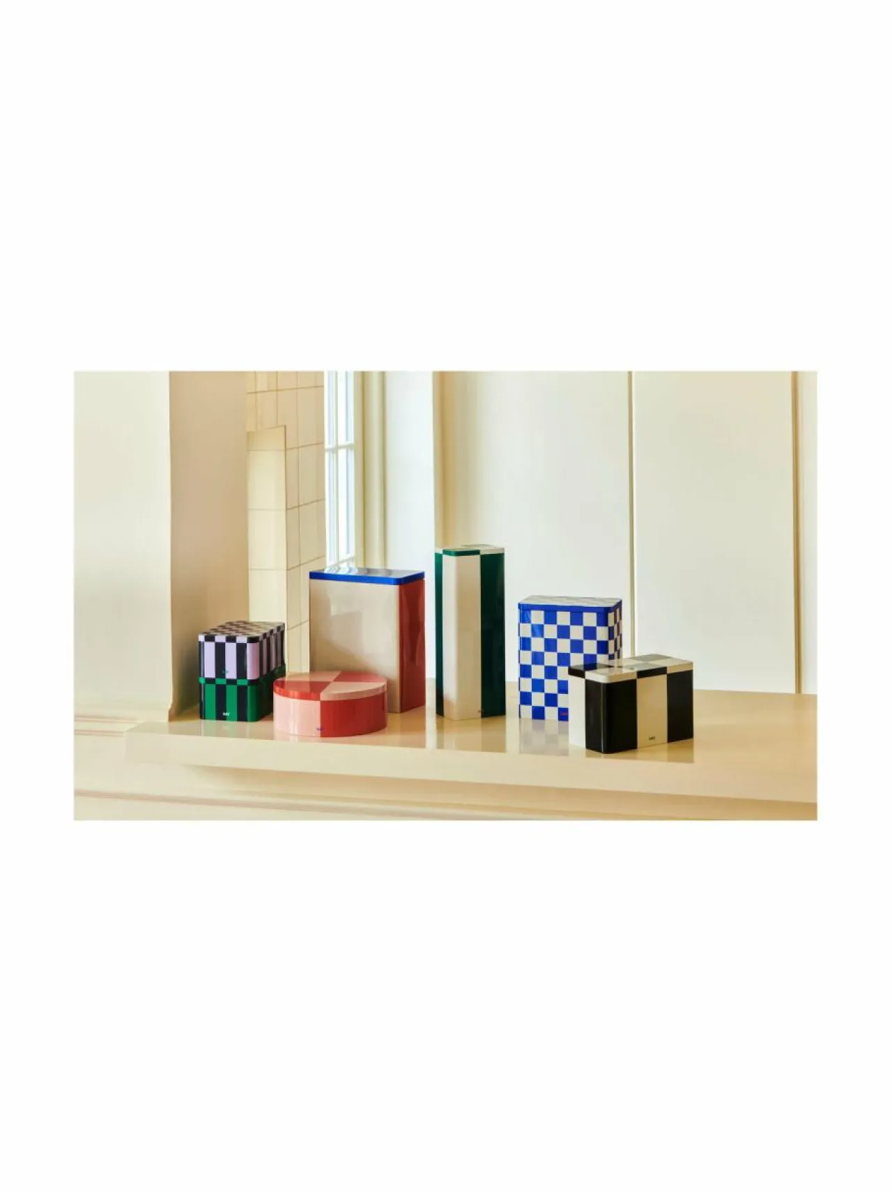 Koriste-Esineet<HAY Tin Container Large -säilytyslaatikko BLUE AND OFF-WHITE