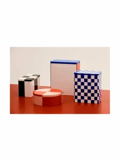 Koriste-Esineet<HAY Tin Container Round -säilykerasia RED AND SOFT PINK