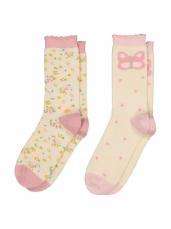 Sukat & Sukkahousut<Rockahula Tiny Blossom Butterfly -sukat 2-pack CREAM