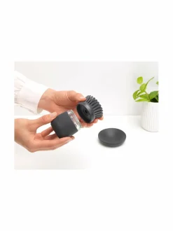 Keittiötarvikkeet<Brabantia Tiskiharja saippuatäytöllä DARK GREY