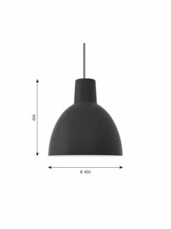 Kattovalaisimet<Louis Poulsen Toldbod-riippuvalaisin Ø 40 cm BLACK