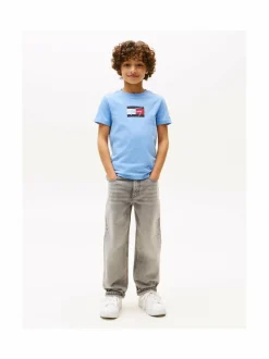 T-Paidat|T-Paidat<Tommy Hilfiger Tommy Script Flag t-paita C14 CLOUDY BLUE