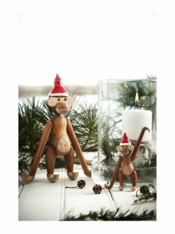 Koriste-Esineet<Kay Bojesen Tonttulakki Monkey Small -apinafiguurille PUNAINEN