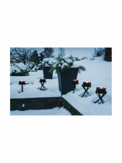 Jouluvalot<Star Trading Torch LED -ulkoroihukynttilä 10,5 x 10,5 x 7 cm MUSTA