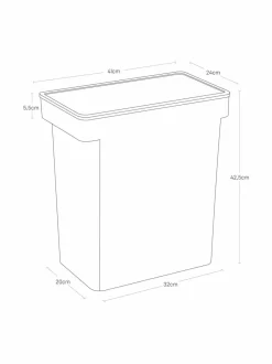Säilytys<Yamazaki Tower-lemmikinruokalaatikko 25 l WHITE