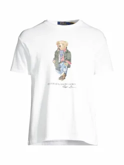 Paidat<Polo Ralph Lauren T-paita CR24 WHITE EXPLORER BEAR