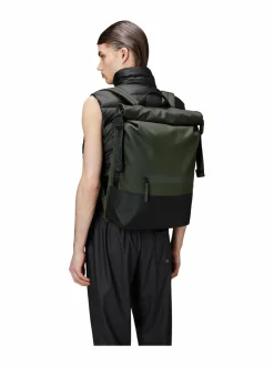 Reput|Reput<Rains Trail Rolltop W3 - vedenpitävä reppu 03 GREEN