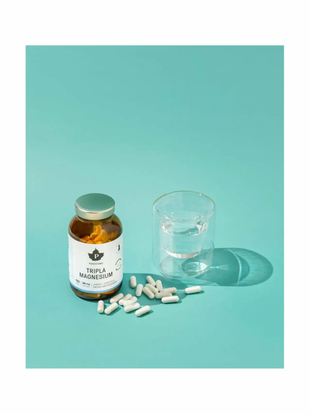 Vitamiinit<Puhdistamo Tripla Magnesium -ravintolisä, 120 kaps