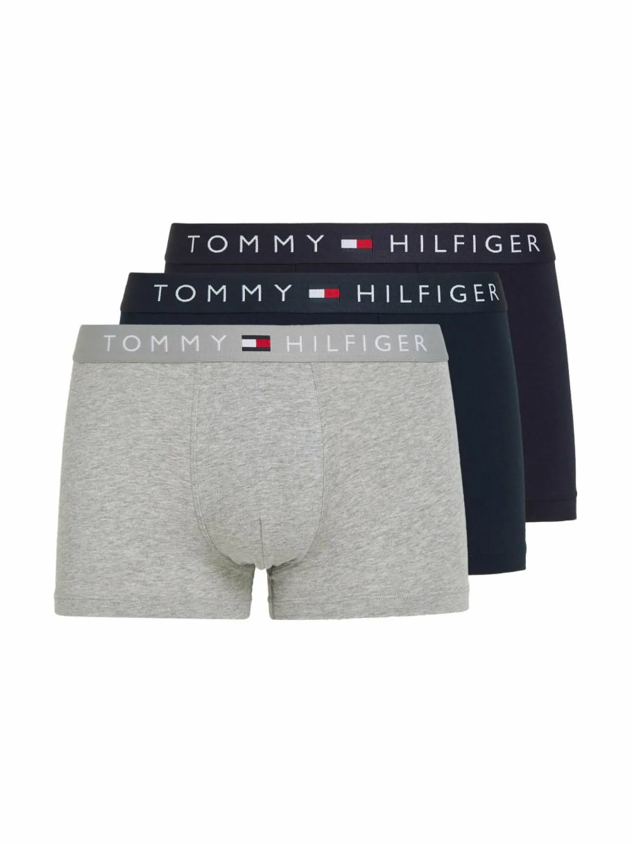 Alusasut<Tommy Hilfiger Trunk-bokserit, 3-pack 05K DES SKY/GREY HTR/DES SKY