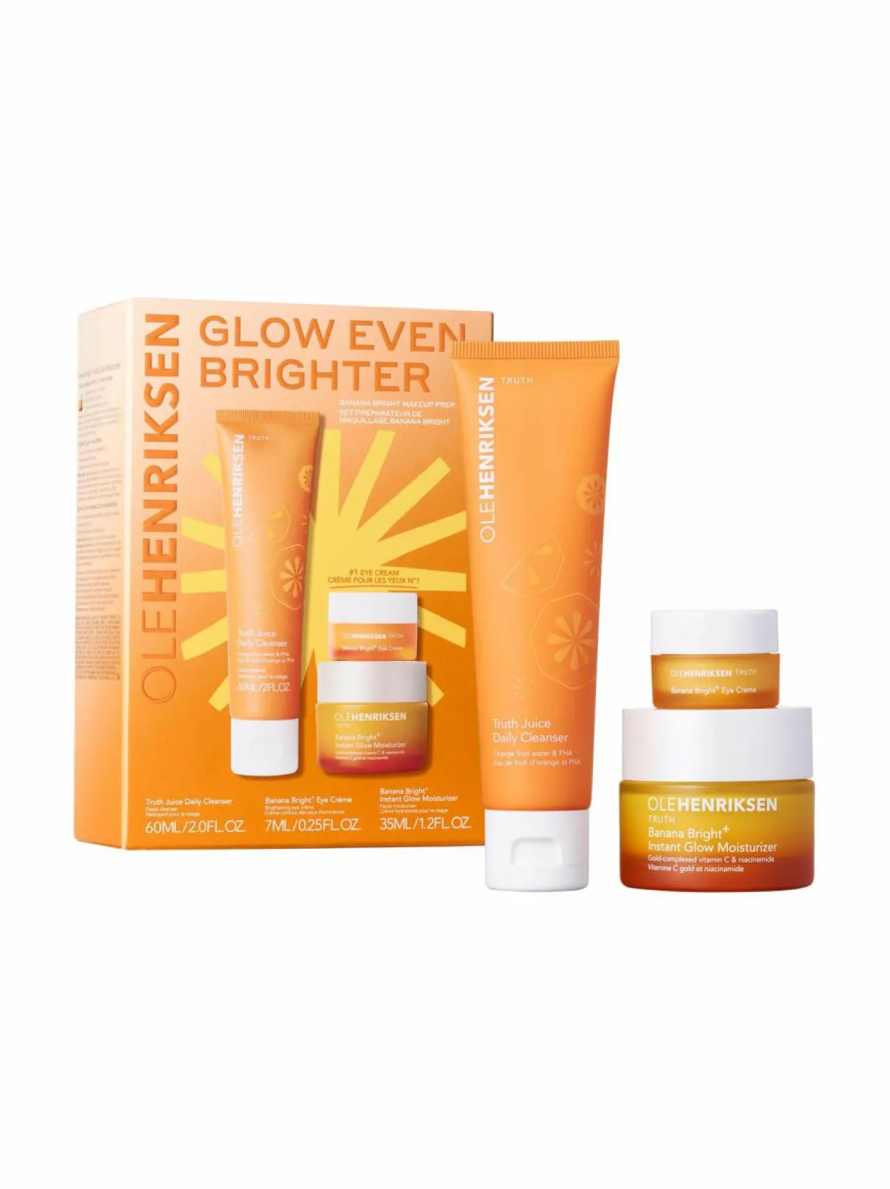 Ole Henriksen Truth Glow Even Brighter Banana Bright Set -ihonhoitopakkaus^ Meikkaustarvikkeet
