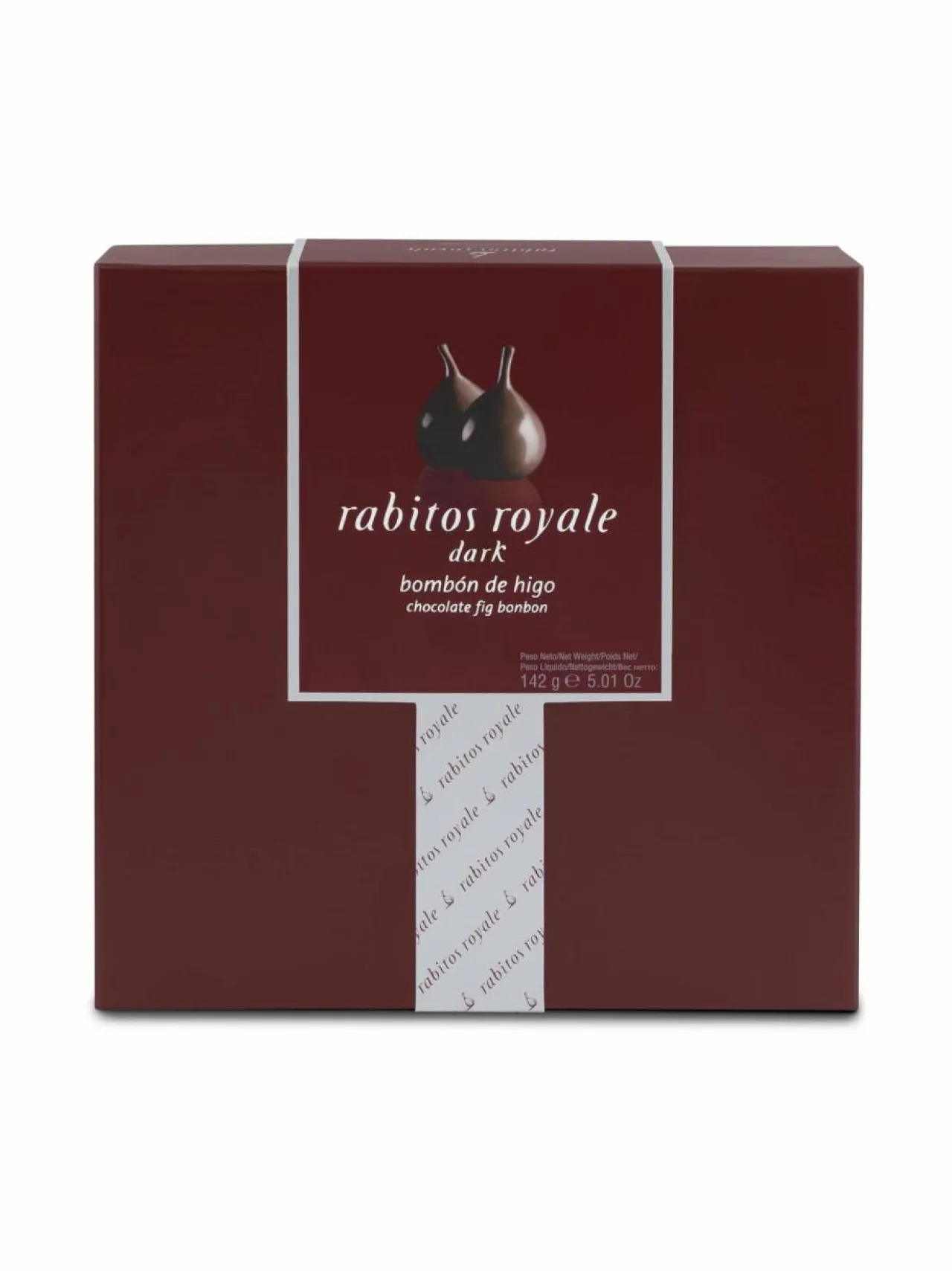 Rabitos Royale Tummalla suklaalla kuorrutetut kuivatut viikunat suklaakreemitäytteellä, 142 g^ Makeat Delituotteet