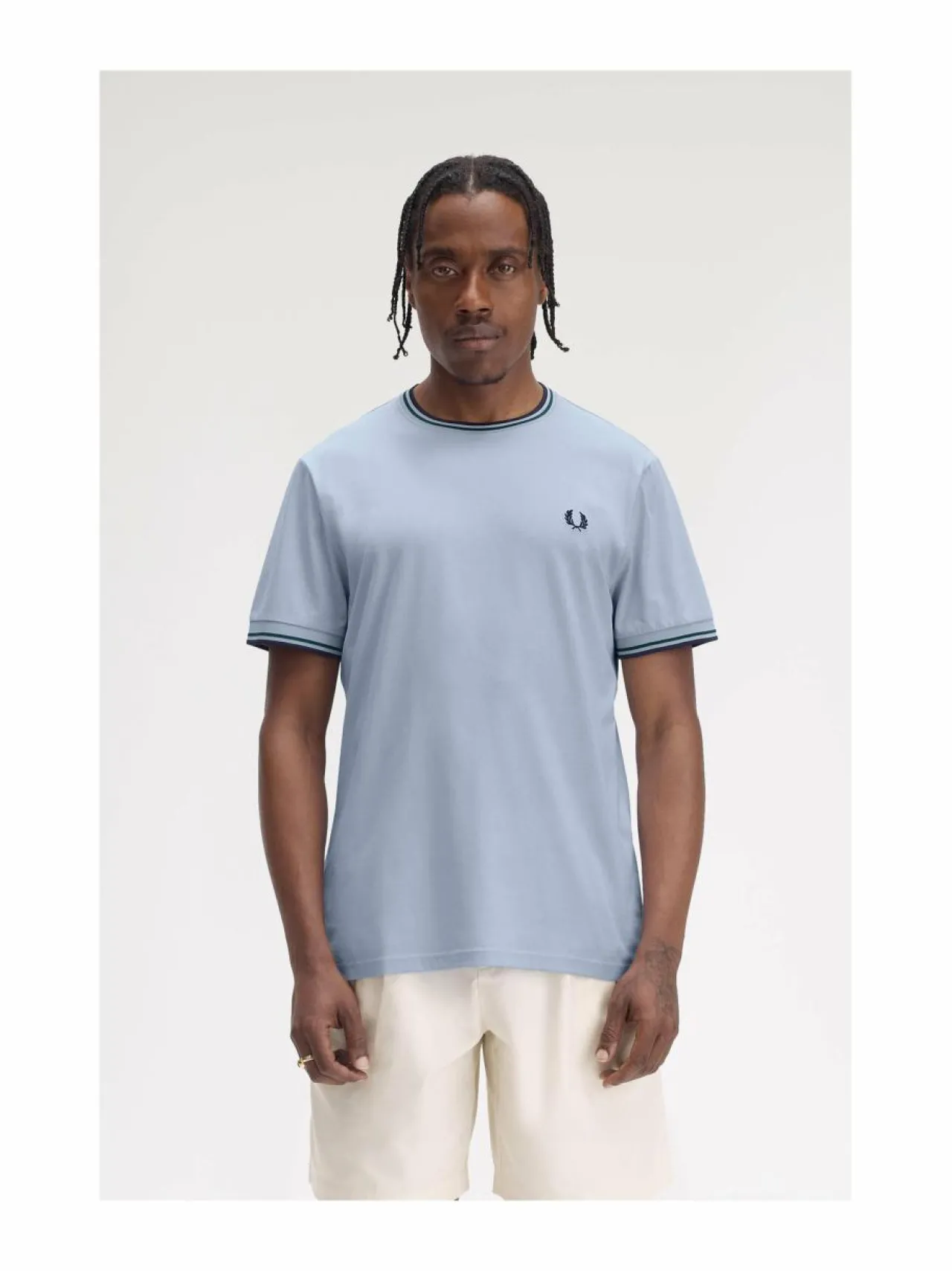 Paidat<Fred Perry Twin Tipped -paita Y58 LGHSMO/PTRBL/NY