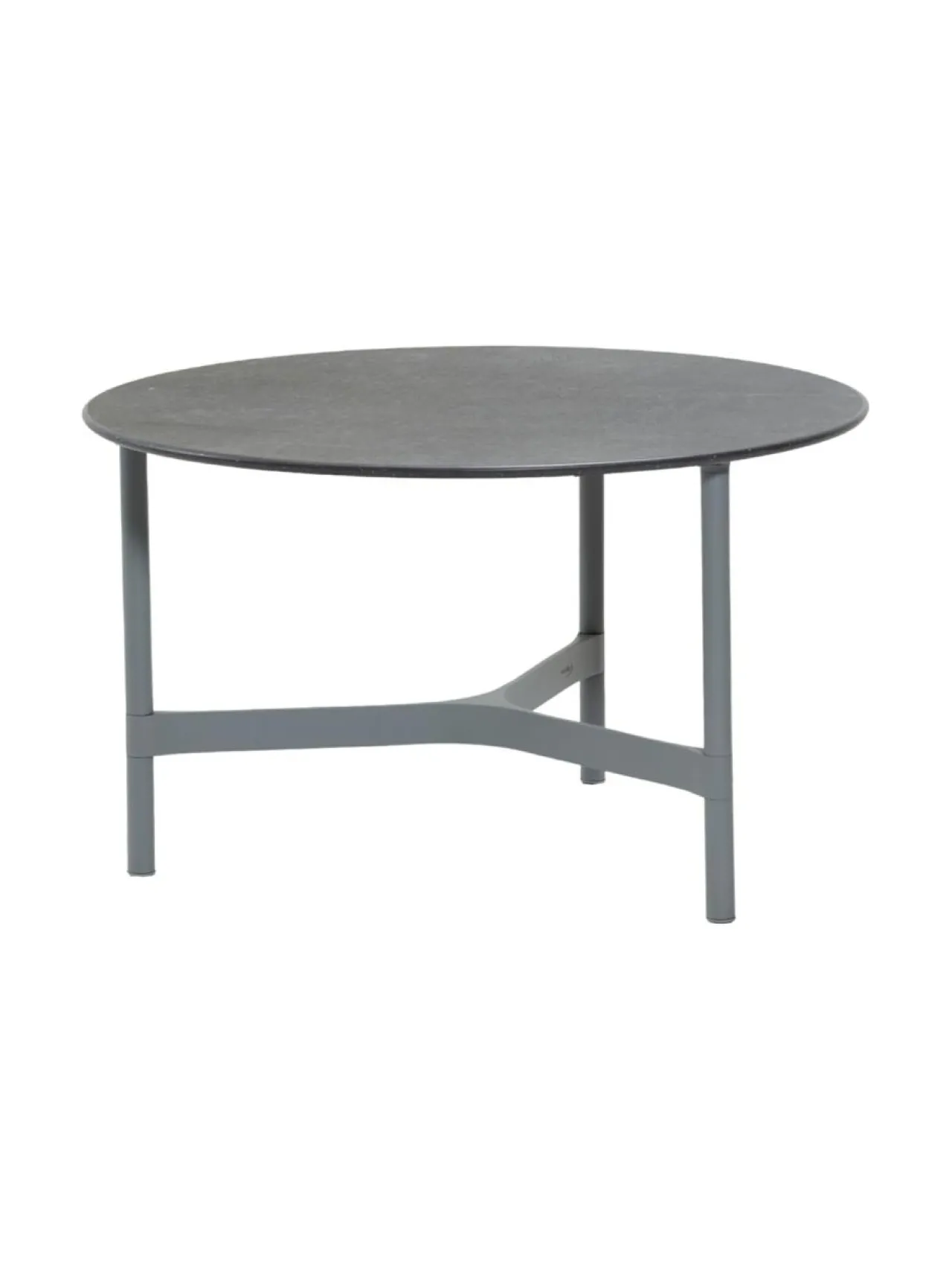 Puutarhakalusteet & Pehmusteet<Cane-Line Twist -sohvapöytä 70 halk x 42 cm LAVA GREY TUMMA HARMAA, FOSSIL BLACK KUVIOITU MUSTA