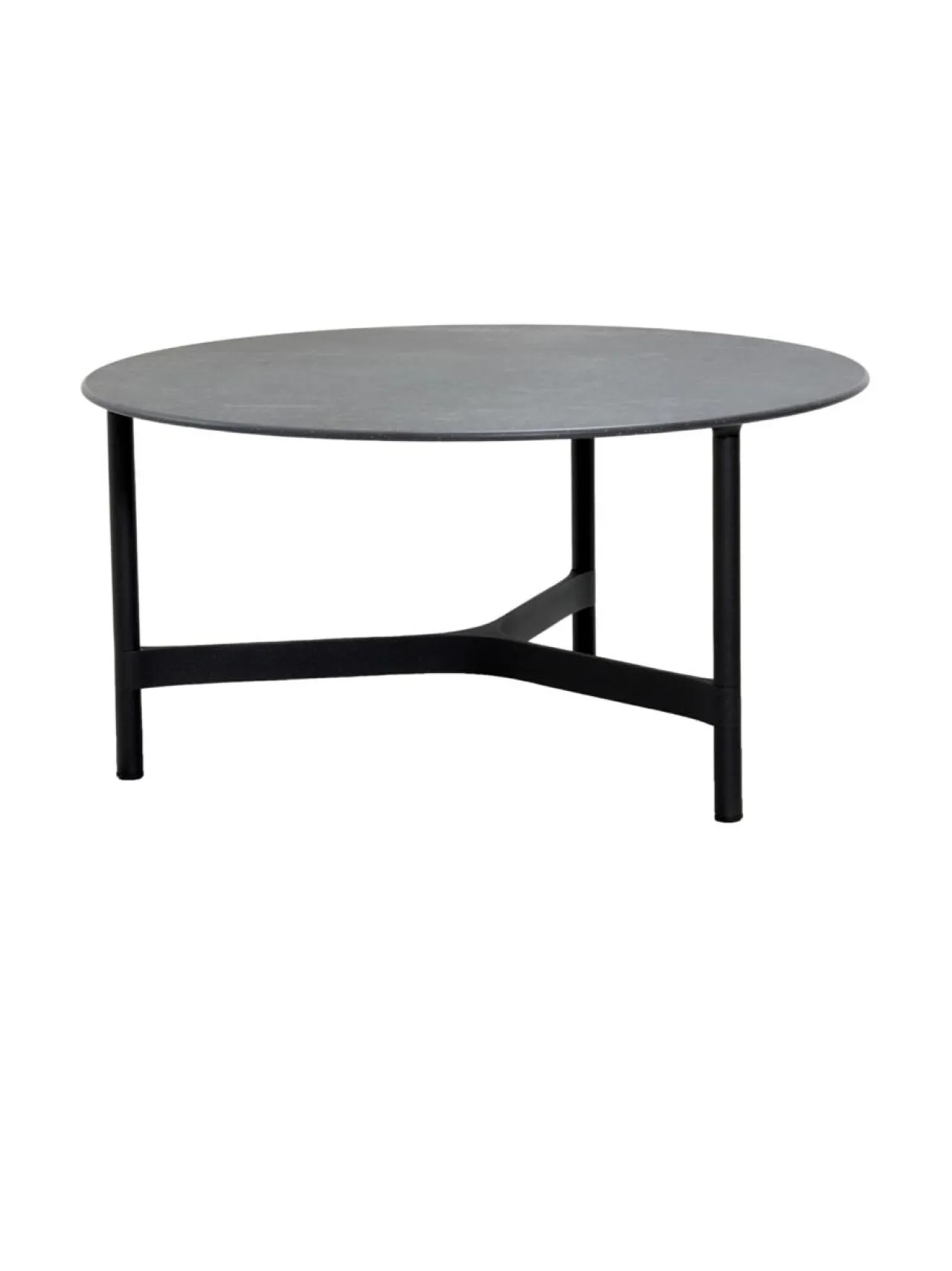 Puutarhakalusteet & Pehmusteet<Cane-Line Twist -sohvapöytä 90 halk x 45 cm LAVA GREY TUMMA HARMAA, FOSSIL BLACK KUVIOITU MUSTA