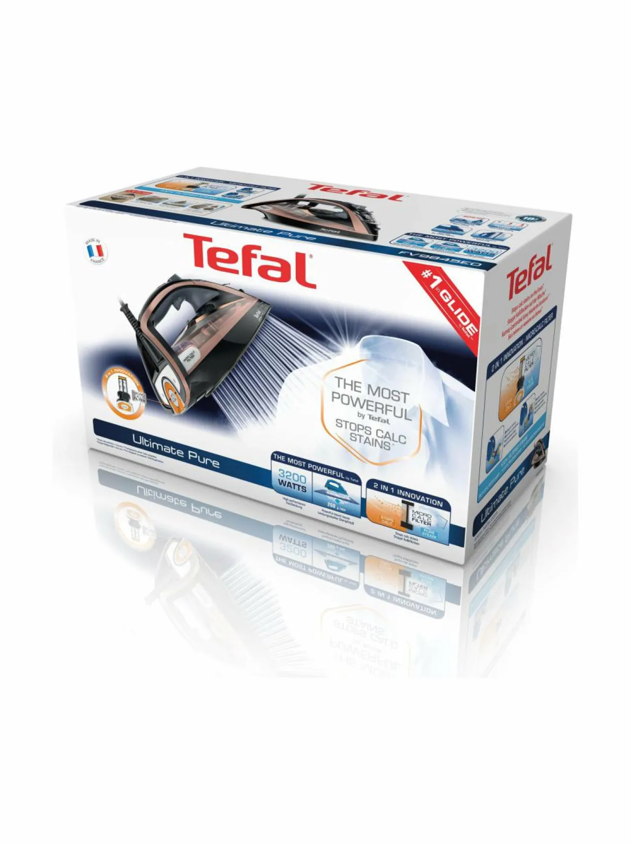 Pyykkihuolto<Tefal Ultimate Pure Rosé Steam Iron -höyrysilistysrauta ROSÉ