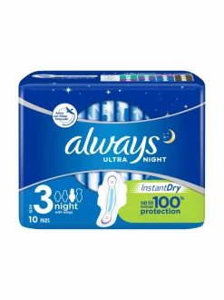 Always Ultra Day & Night -terveysside 10 kpl^ Intiimituotteet