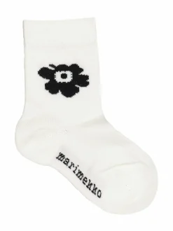 Sukat & Sukkahousut<Marimekko Umika Unikko -sukat 019 WHITE, BALCK