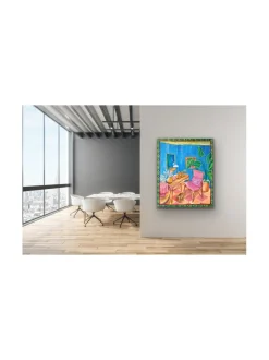 Pia Rydman Art Unelmien olohuone, akryylimaalaus 100x80 cm, Pia Rydman^ Taulut & Julisteet