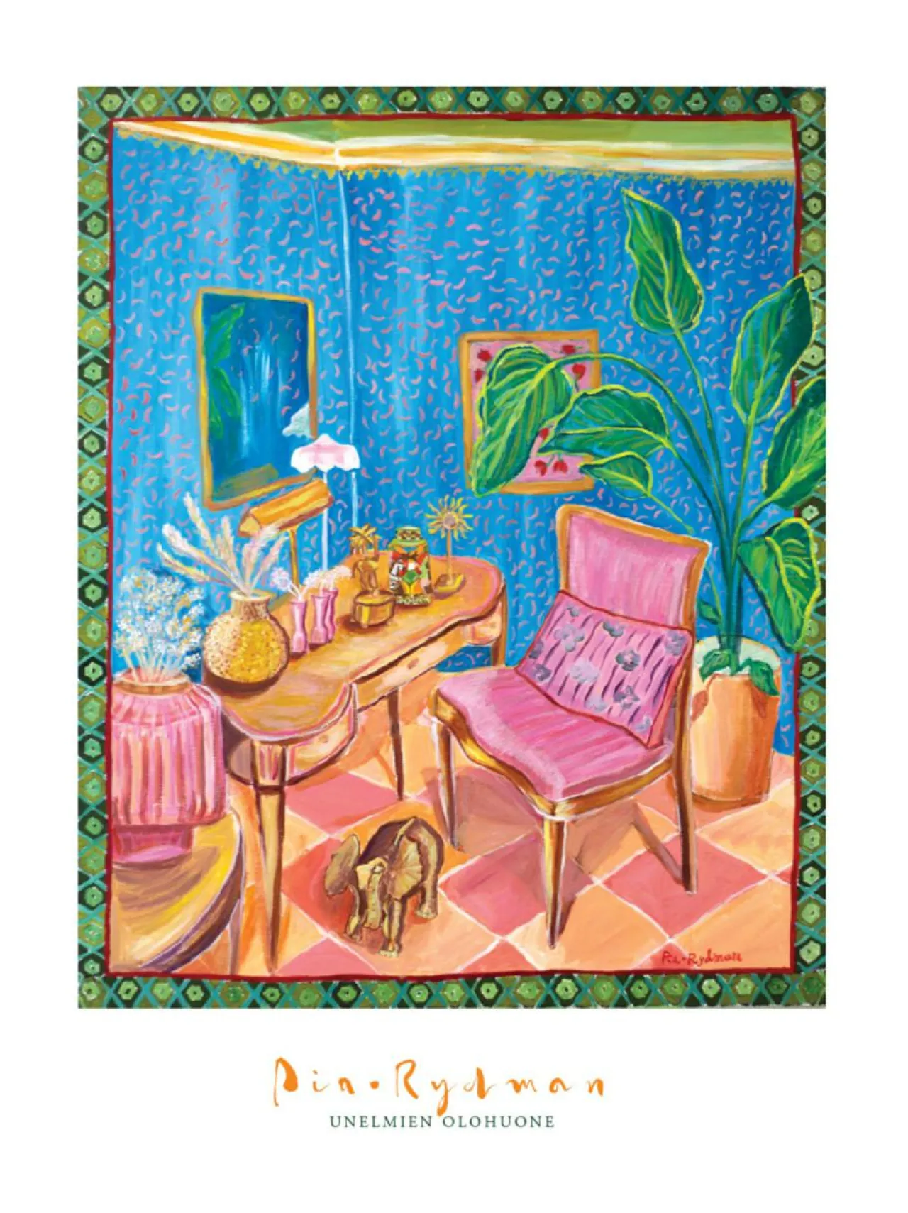 Pia Rydman Art Unelmien olohuone, akryylimaalaus 100x80 cm, Pia Rydman^ Taulut & Julisteet