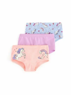 Alusvaatteet<Lindex Unicorn Hipster -alushousut 3-pack 6932 LIGHT PINK