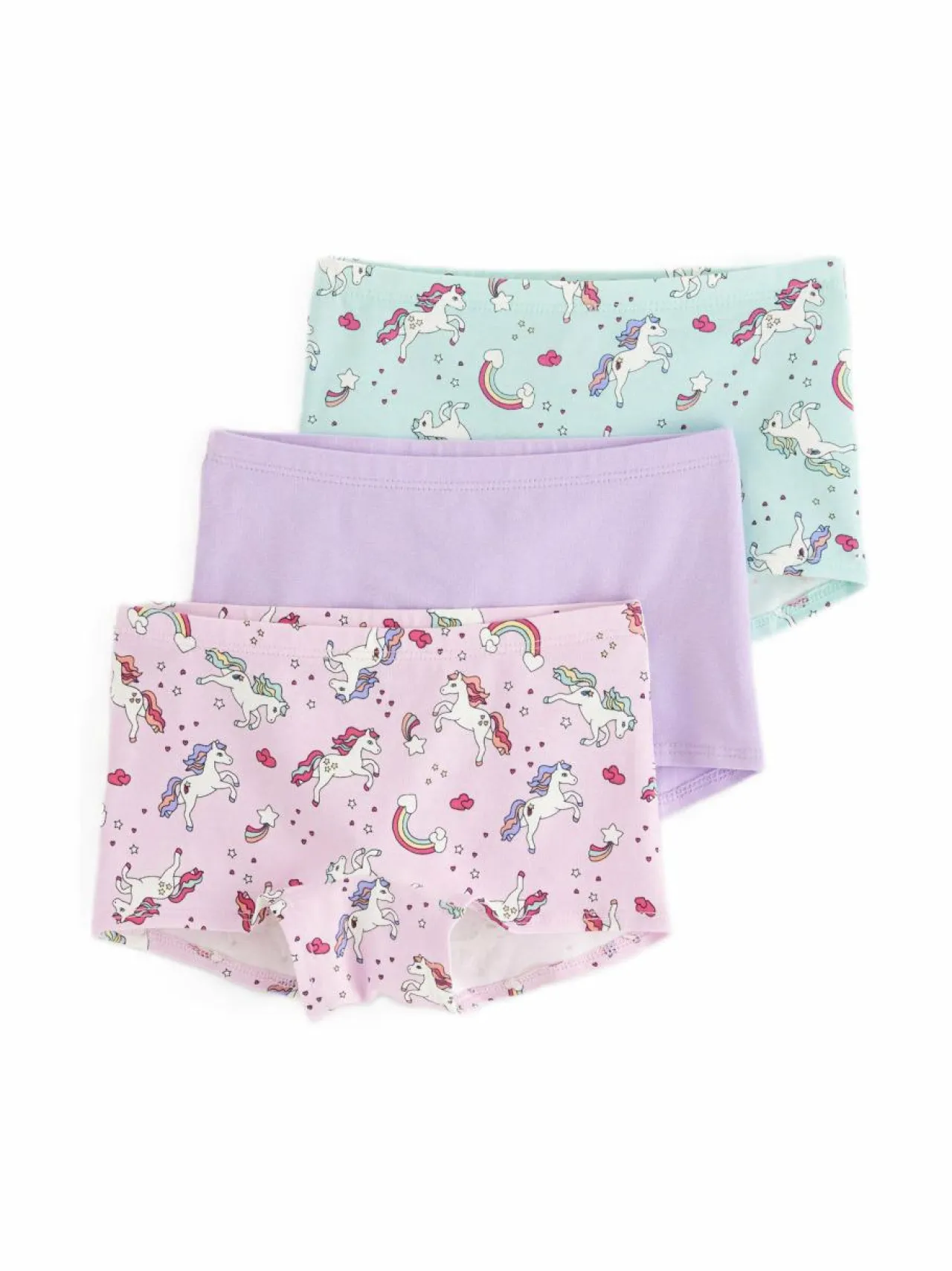 Alusvaatteet<Lindex Unicorns-bokserialushousut 3-pack 7606 LIGHT BLUE
