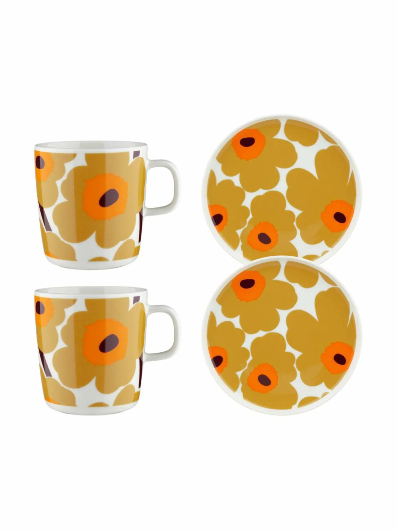 Marimekko Unikko Oiva -aamisaisetti 4 kpl^ Astiasarjat