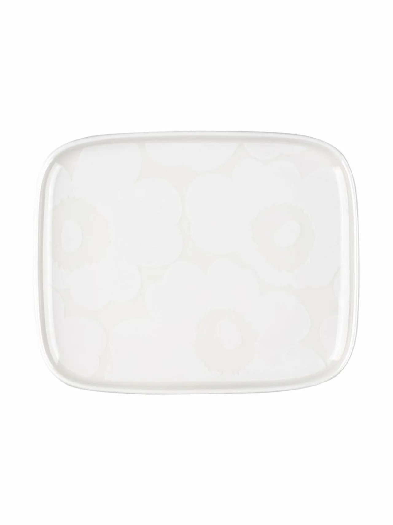 Lautaset & Kulhot<Marimekko Unikko-lautanen 15 x 12 cm 100 WHITE, WHITE
