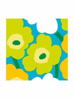 Keittiö- & Kattaustekstiilit<Marimekko Unikko-paperilautasliinat 20 kpl BLUEGREEN