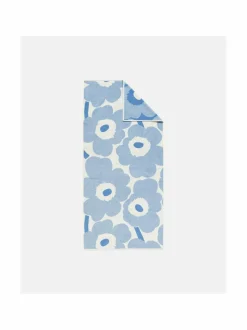Kylpyhuonetekstiilit<Marimekko Unikko-pyyhe 150 CREAM, SKY BLUE
