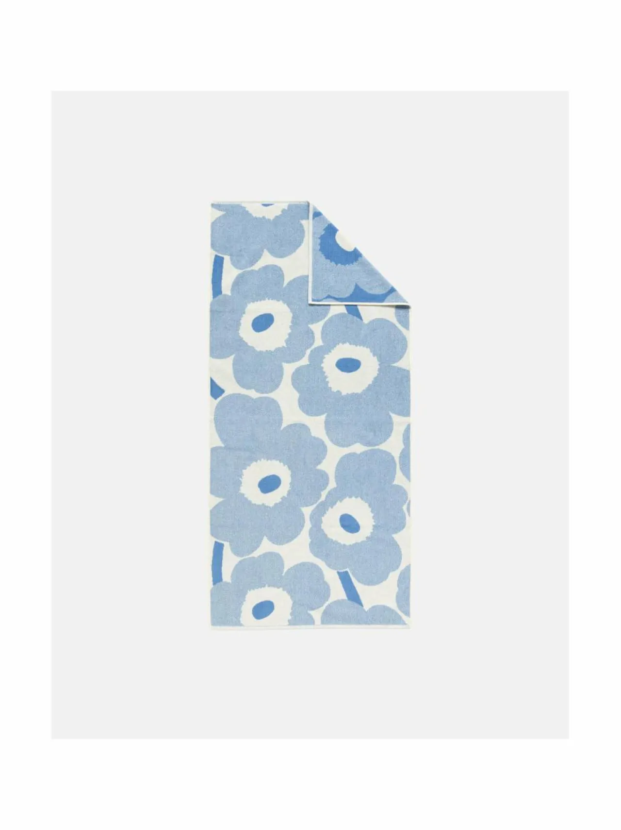 Kylpyhuonetekstiilit<Marimekko Unikko-pyyhe 150 CREAM, SKY BLUE