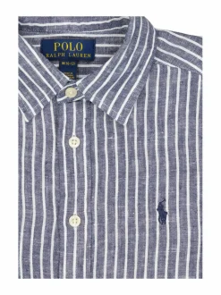 Paidat<Polo Ralph Lauren University Sport -pellavakauluspaita 6635A NEWPORT NAVY WHITE