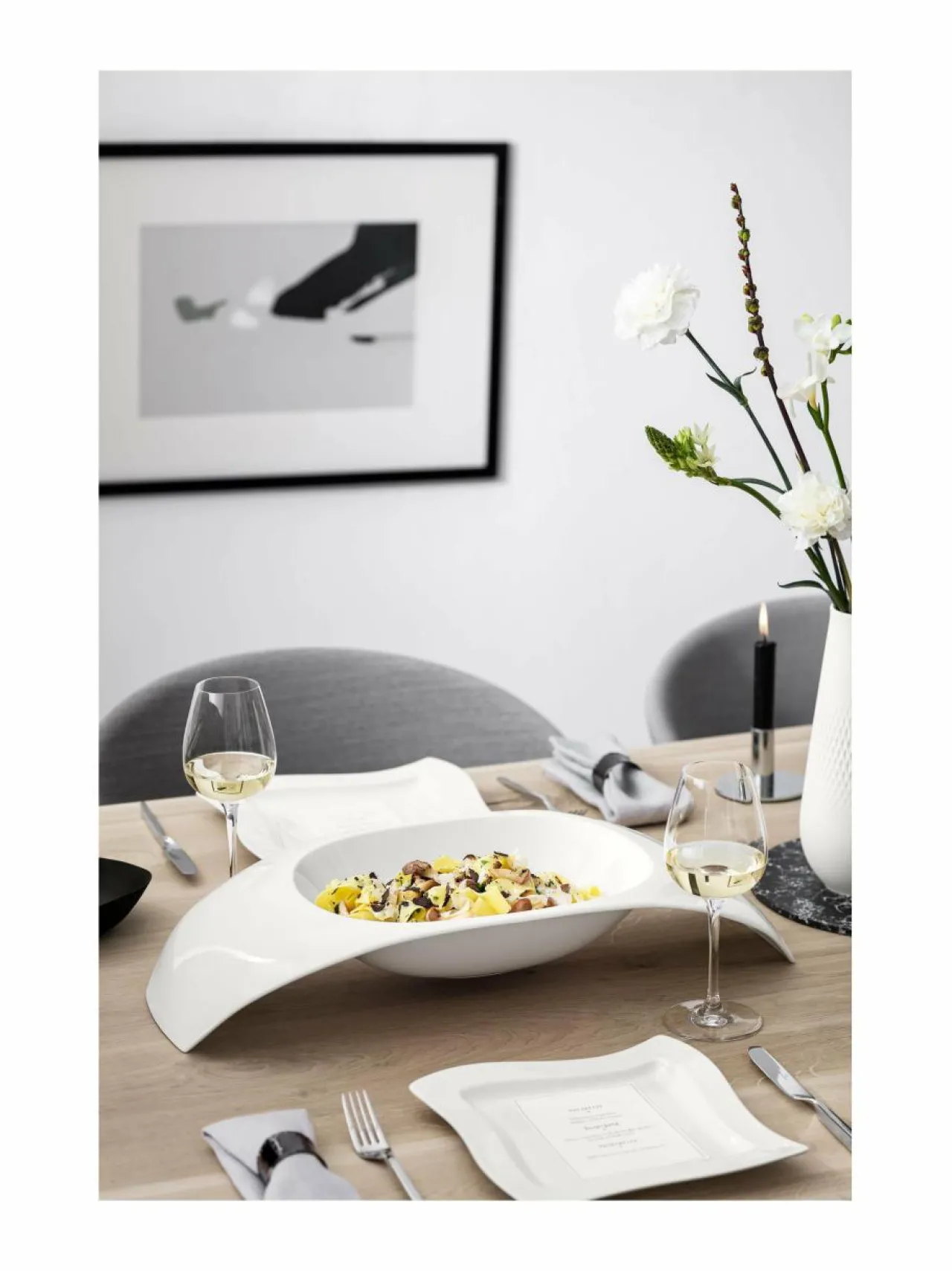 Tarjoiluastiat<Villeroy & Boch Urban Nature Fruit -jalallinen tarjoilukulho WHITE