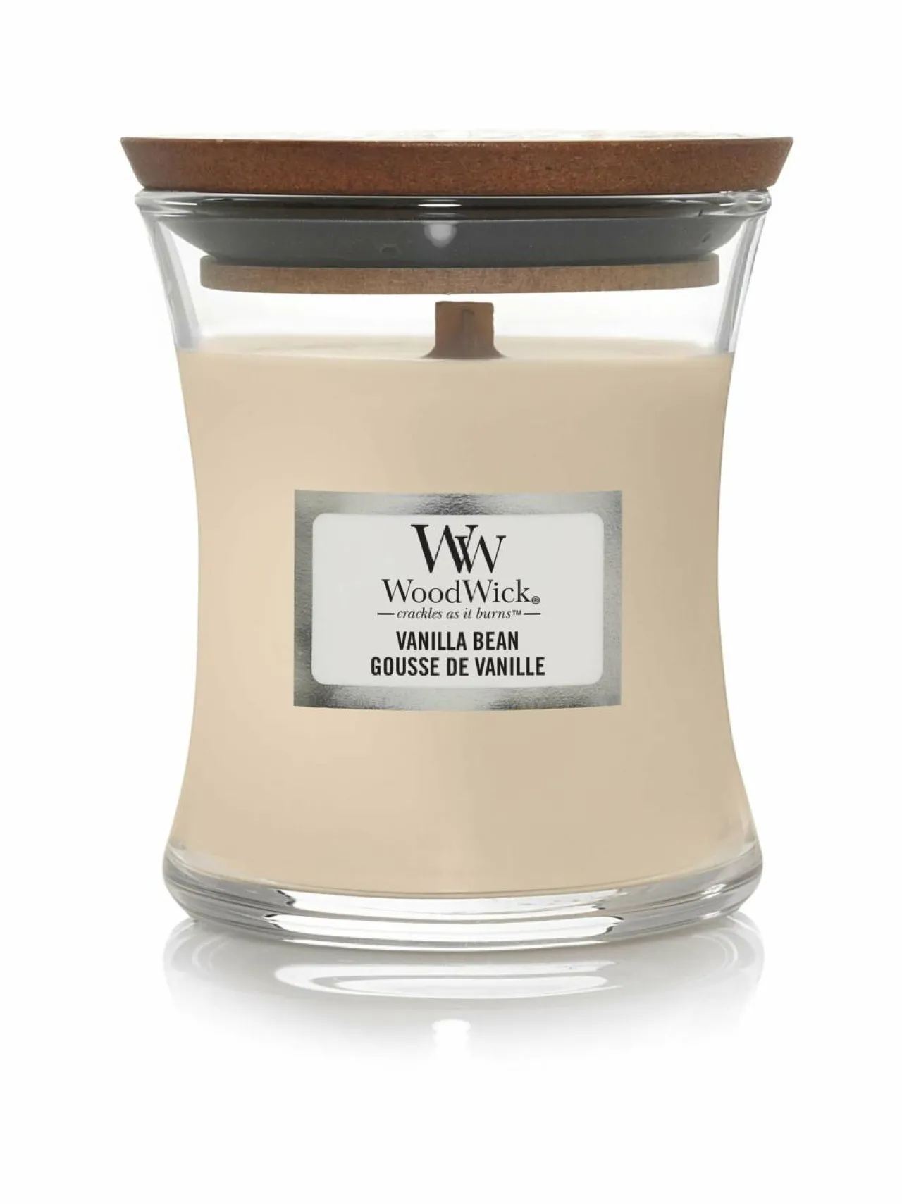 Kynttilät & Lyhdyt<Woodwick Vanilla Bean Mini -tuoksukynttilä CREAM