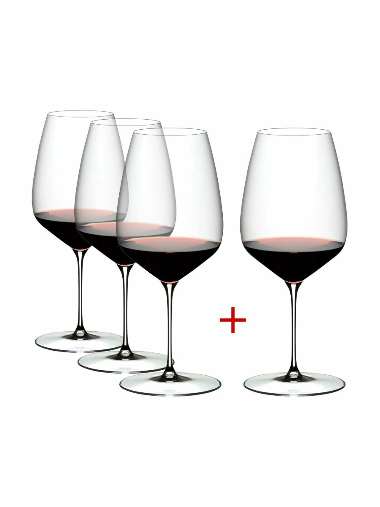 Lasit<Riedel Veloce Cabernet / Merlot -punaviinilasit 4 kpl TRANSPARENT