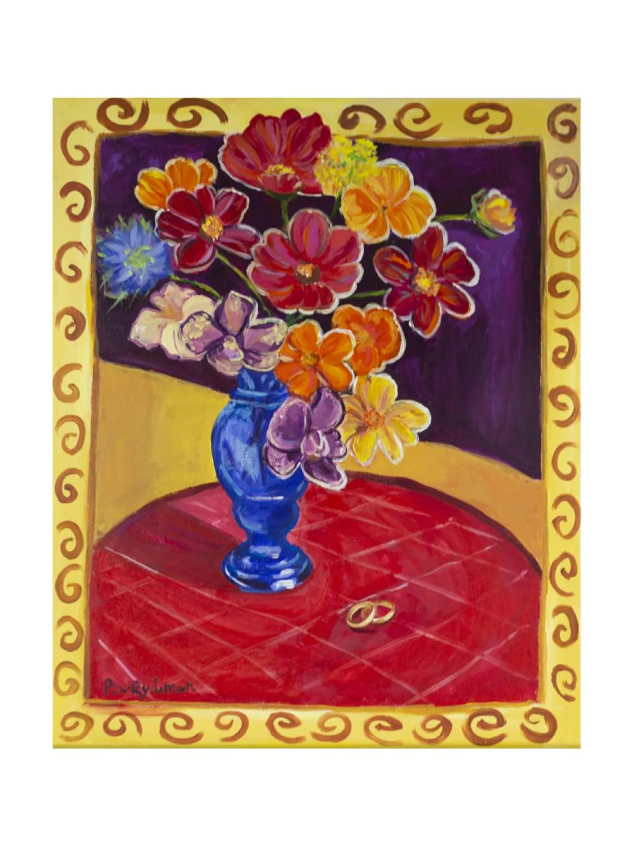 Taulut & Julisteet<Pia Rydman Art Venus vauhdissa, 55x46cm, akryylimaalaus, Pia Rydman