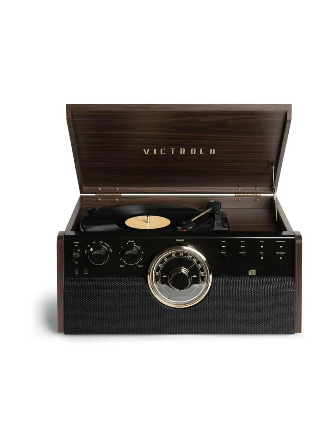 Audio<Victrola Empire 6-In-1 Musiikkikeskus ESPRESSO