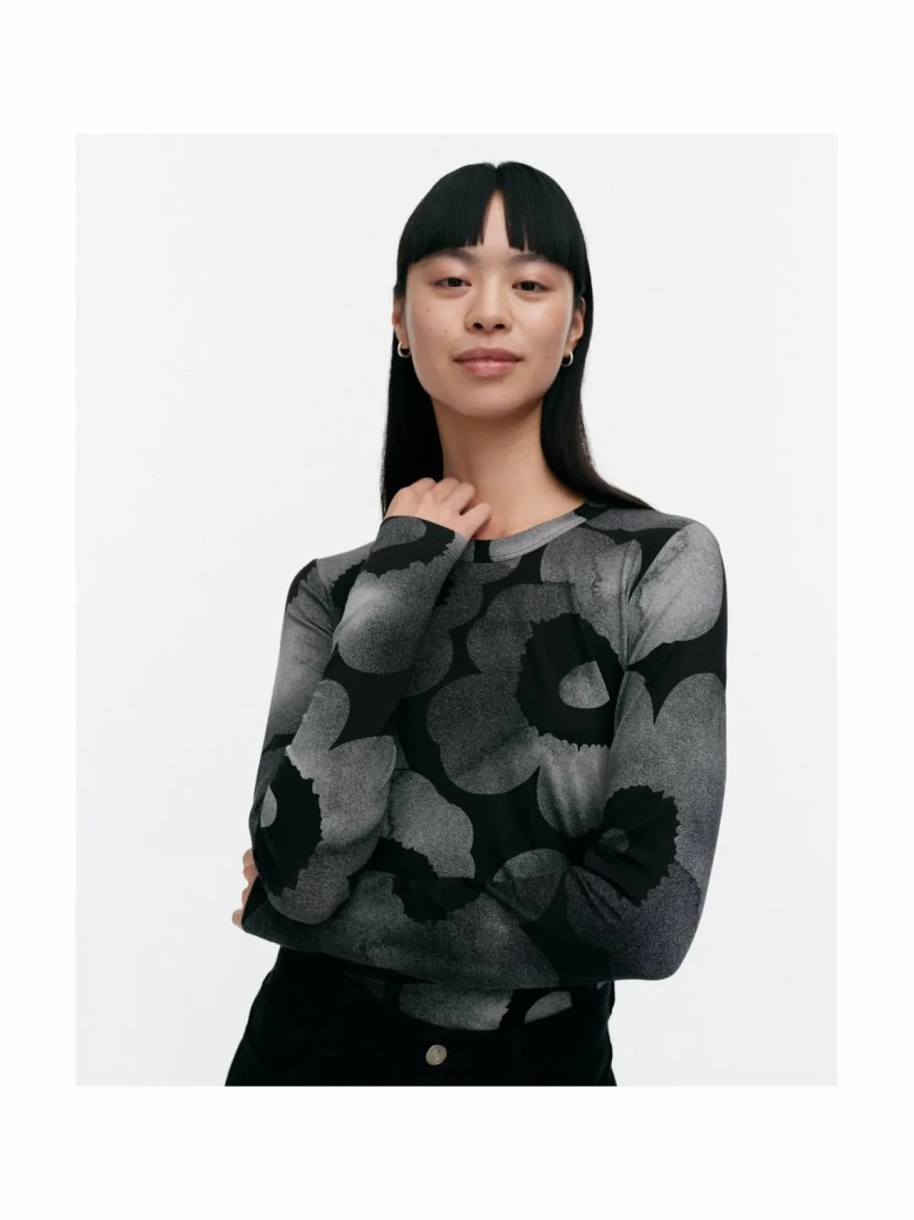 Paidat & Puserot<Marimekko Viedä Akvarelli Unikko -trikoopaita 999 DARK GREY, BLACK