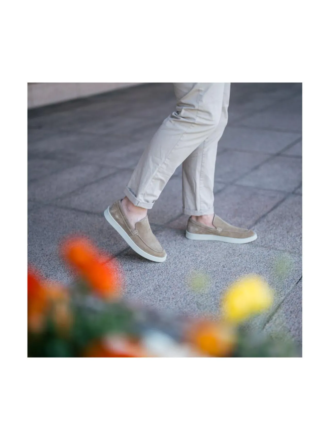 Kävelykengät & Loaferit<Pomar VIKLO Miesten loaferit SAND SUEDE